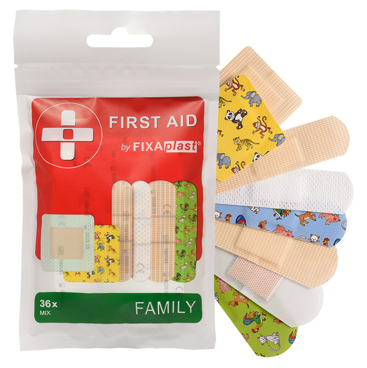 Levně FIXAplast First aid family náplast mix 36 kusů