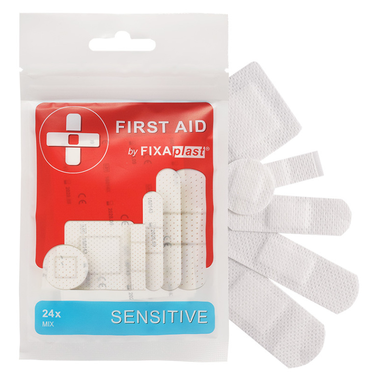 E-shop FIXAplast First aid kid sensitive náplast mix 24 kusů