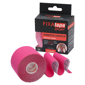 FIXAPLAST Fixatape sport standard tejpovací páska 5 cm x 5m růžová 1 kus (Tejpy)