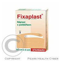 Fixaplast Standard 0.5mx6cm nedělená s polštářkem