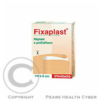 Fixaplast Standard 1mx6cm nedělená s polštářkem