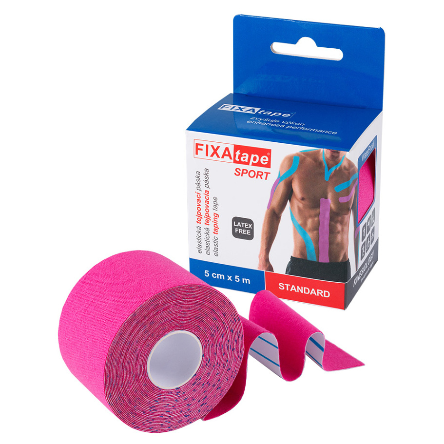E-shop FIXAPLAST Fixatape sport standart tejpovací páska 5 cm x 5m růžová 1 kus