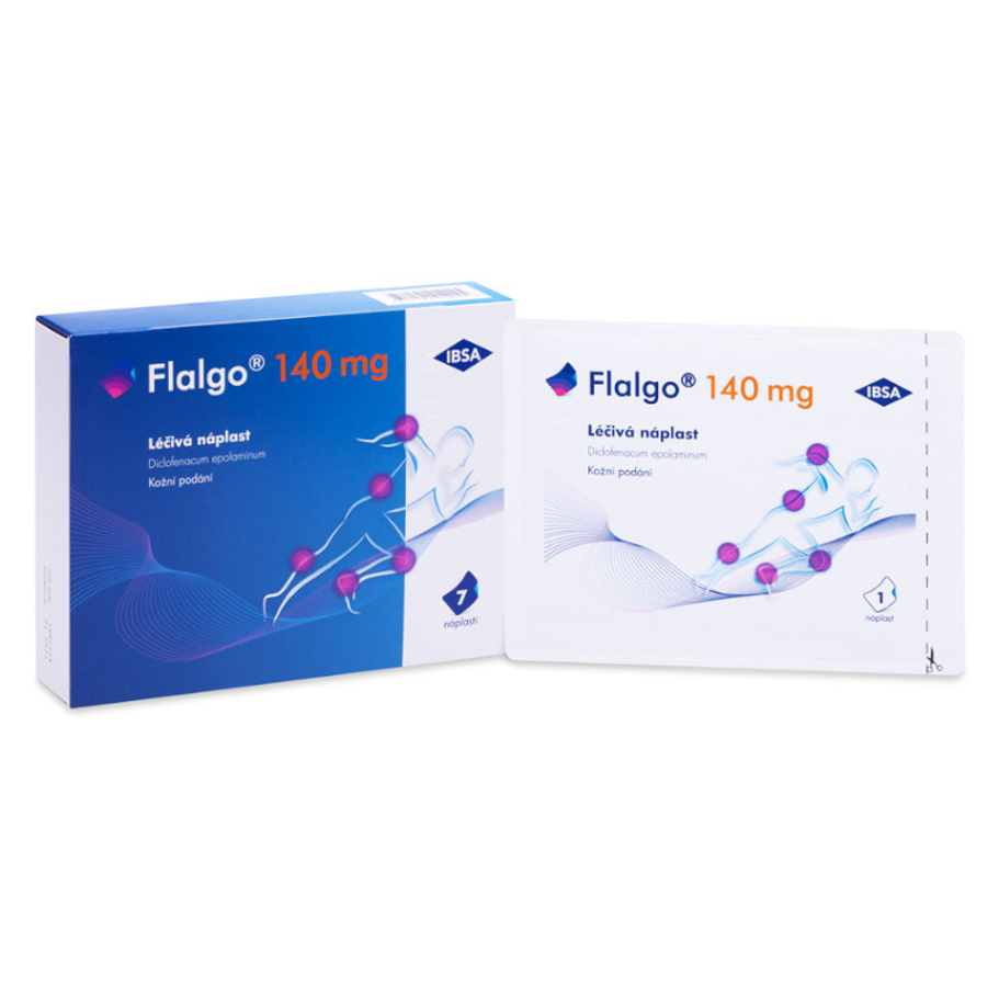 Levně FLALGO Léčivá náplast 140 mg 10 x 14 cm 7 kusů