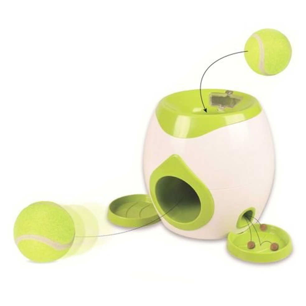 E-shop FLAMINGO Interaktivní hračka na pamlsky s tenisovým míčkem pro psy 29 x 19 x 18 cm 1 kus