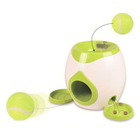 FLAMINGO Interaktivní hračka na pamlsky s tenisovým míčkem pro psy 29 x 19 x 18 cm 1 kus