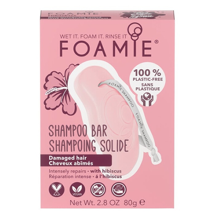 E-shop FOAMIE Šampon pro poškozené vlasy Hibiskiss Shampoo Bar 80 g