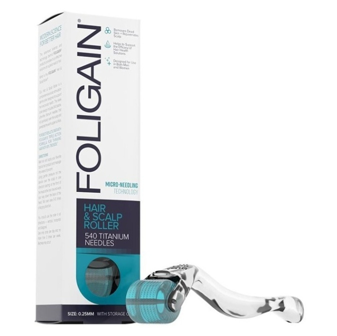 FOLIGAIN Hair&Scalp Roller pro růst vlasů s titanovými jehličkami