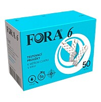 FORA 6 Testovací proužky ke glukometrům 50 kusů