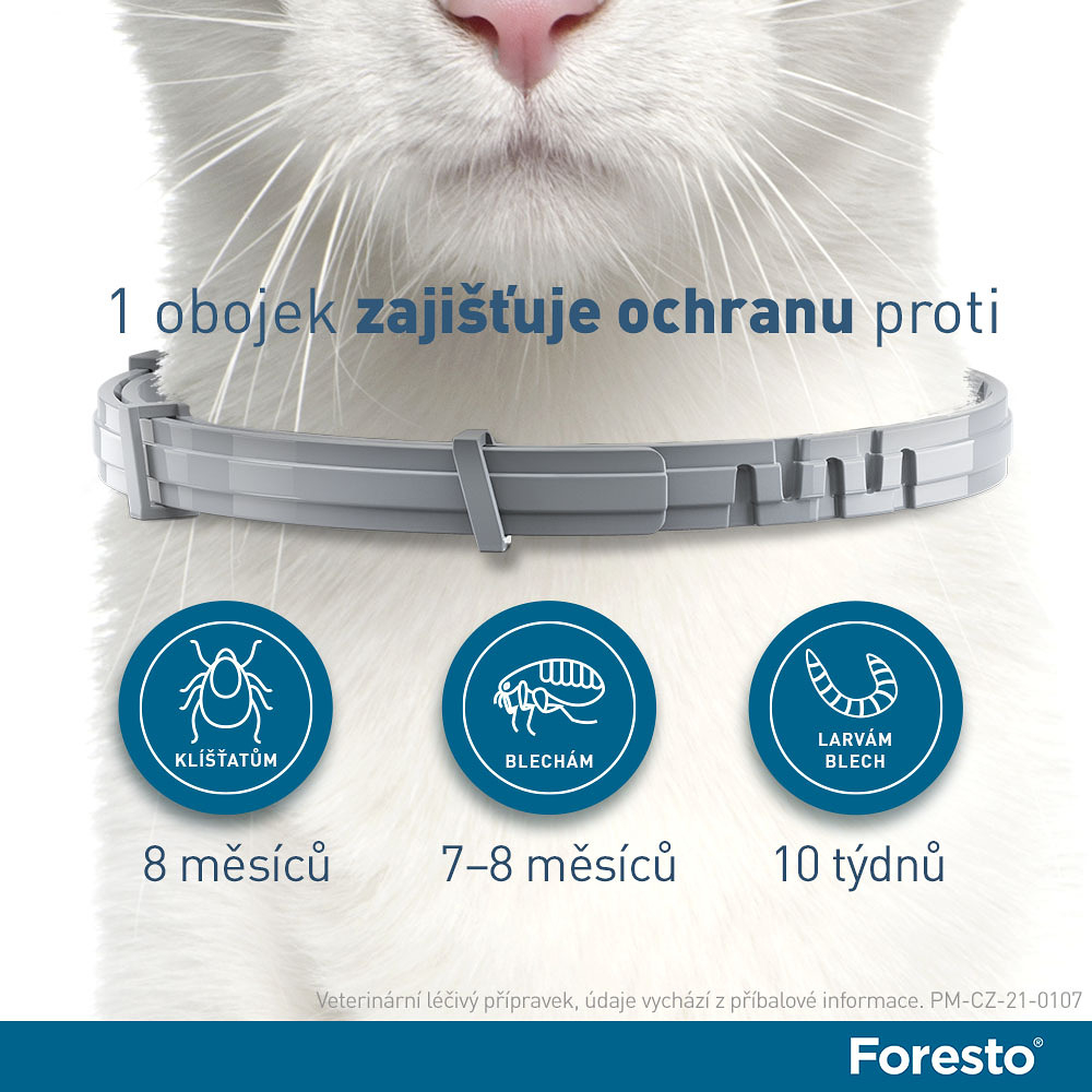 Foresto (1.25 g + 0.56 g) obojek pro kočky a psy do 8 kg délka 38 cm