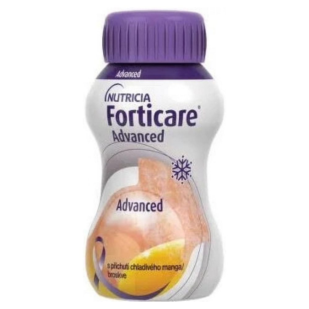 FORTICARE Advanced příchuť chladivého mango/broskev 4 x 125 ml