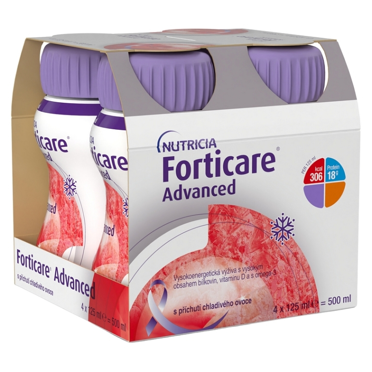 E-shop FORTICARE Advanced příchuť chladivého ovoce 4 x 125 ml
