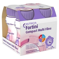 FORTINI Compact multi fibre s příchutí jahodovou 4 x 125 ml