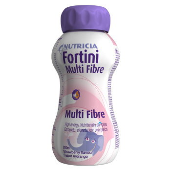 FORTINI Compact multi fibre s příchutí jahodovou 4 x 125 ml