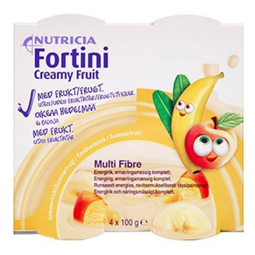 Levně FORTINI Creamy fruit multi fibre letní ovoce 4 x 100g