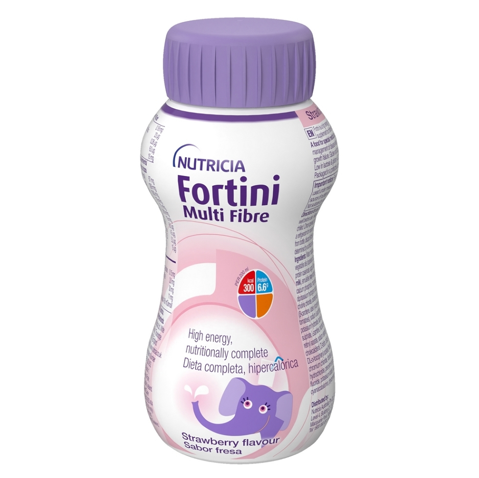 Levně FORTINI Multifibre pro děti s příchutí jahoda 200 ml