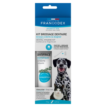 FRANCODEX Dental Kit zubní pasta 70 g + kartáček pes