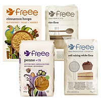 FREEE Bezlepkové těstoviny a směsi na pečení