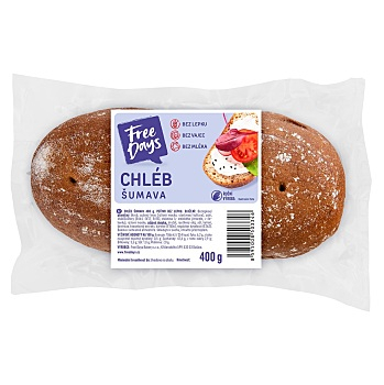 FREE DAYS Bezlepkový chléb Šumava 400 g (Čerstvé bezlepkové pečivo)