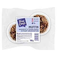 FREE DAYS Bezlepkový muffin kakaový s čokoládou sypaný amarantem 2 kusy