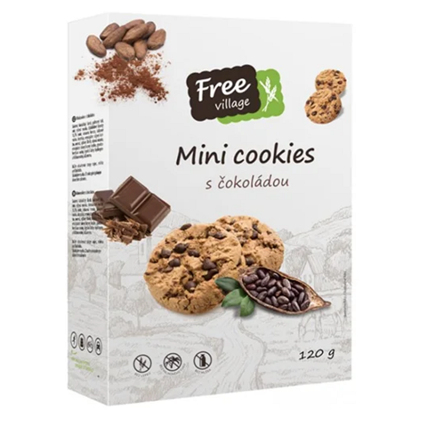 Levně FREEVILLAGE Mini cookies bez lepku 120 g
