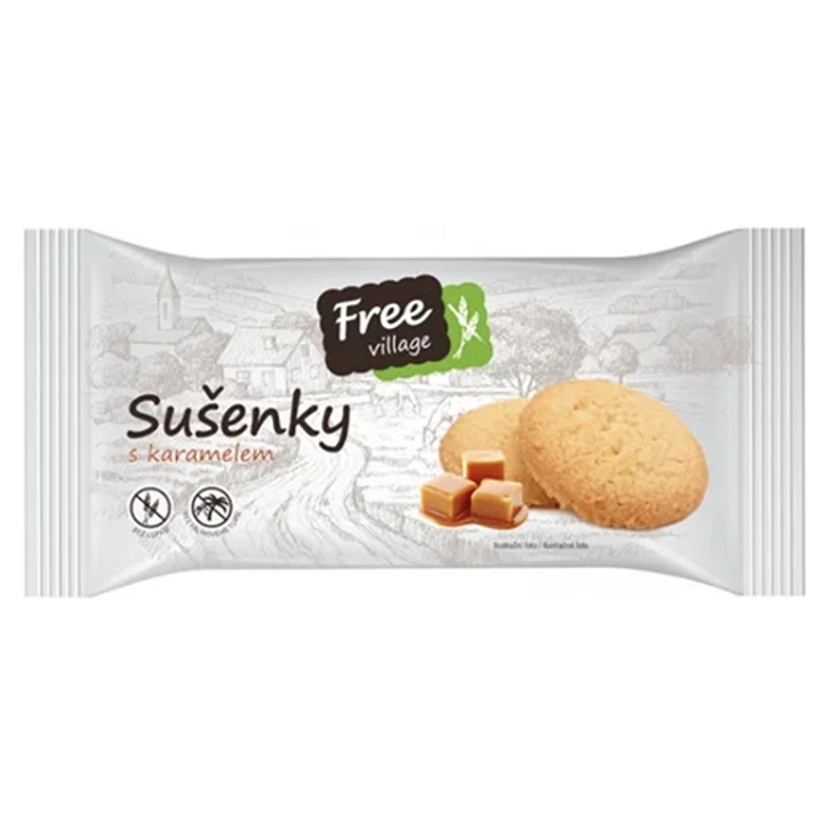 E-shop FREEVILLAGE Sušenky s karamelem bez lepku 90 g