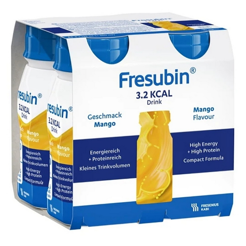 FRESUBIN 3.2kcal Drink příchuť mangová 4 x 125 ml