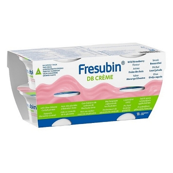 FRESUBIN DB creme příchuť lesní jahoda 4 x 200 g (Výživa v nemoci a pro seniory) - Doplňkové
