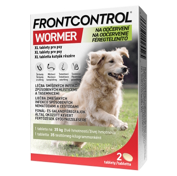 FRONTCONTROL Wormer na odčervení XL tablety pro psy 2 kusy (Odčervovací tablety a pasty pro psy)