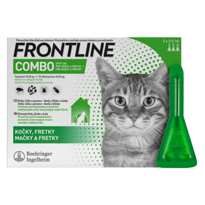 Levně FRONTLINE Combo Spot-on pro kočky 0,5 ml 3 pipety