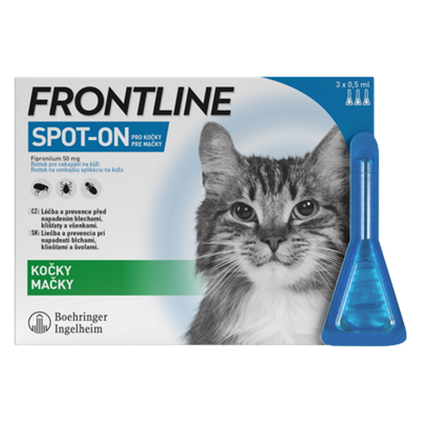Levně FRONTLINE Spot-on pro kočky 0,5 ml 3 pipety