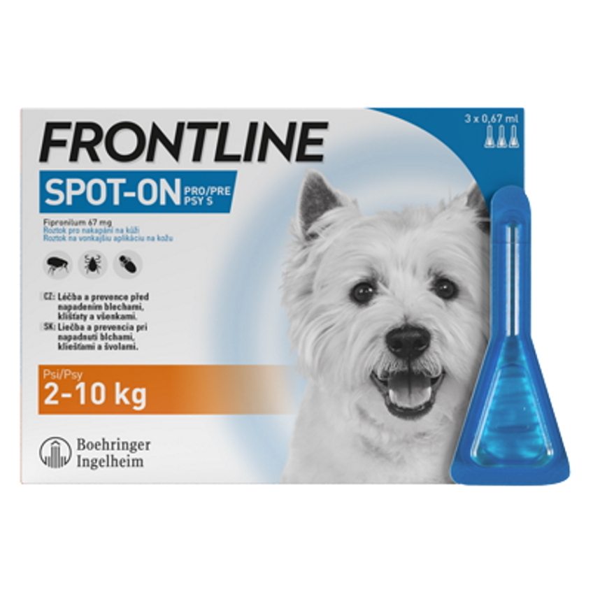FRONTLINE Spot-on pro psy S 0,67 ml 3 pipety