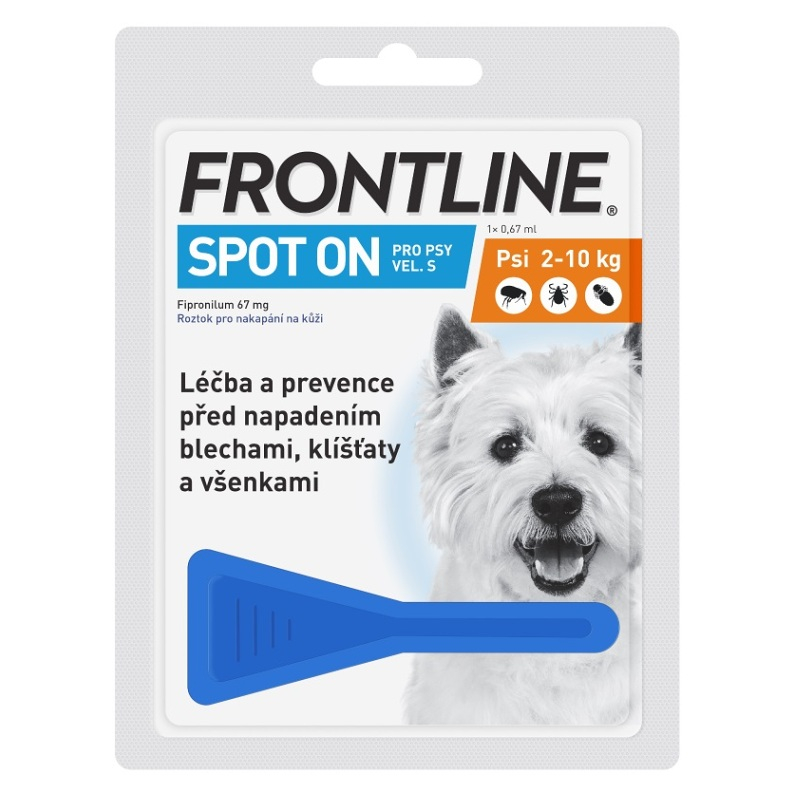 E-shop FRONTLINE Spot-on pro psy S 0,67 ml 1 pipeta