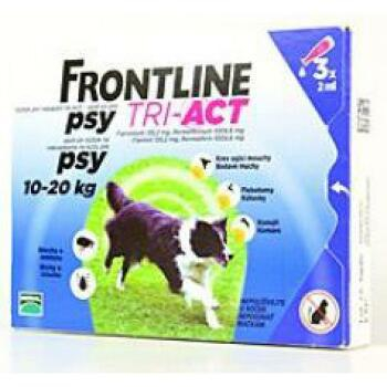 FRONTLINE Tri-Act pro psy Spot-on M (10-20 kg) 3 pipety