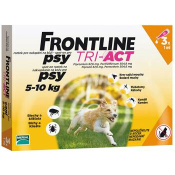 FRONTLINE Tri-Act pro psy Spot-on S (5-10 kg) 3 pipety