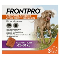 FRONTPRO 136 mg žvýkací tablety pro psy L (25-50 kg) 3 ks