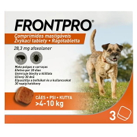 FRONTPRO 28,3 mg žvýkací tablety pro psy S (4-10 kg) 3 ks