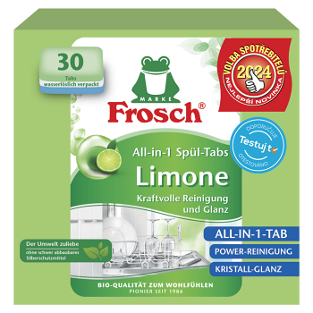 FROSCH EKO Citron Tablety do myčky vše v 1 30 tablet (Ekologické přípravky na nádobí)