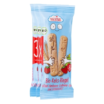 FRUCHTBAR Špaldové máslové tyčinky s jahodami BIO 3 x 30 g (Sušenky, piškoty a dětské křupky) - BIO, Ekologické