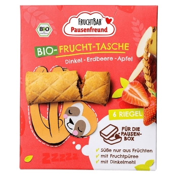 FRUCHTBAR Špaldové taštičky jahoda a jablko BIO 6 x 22 g (Sušenky, piškoty a dětské křupky) - BIO