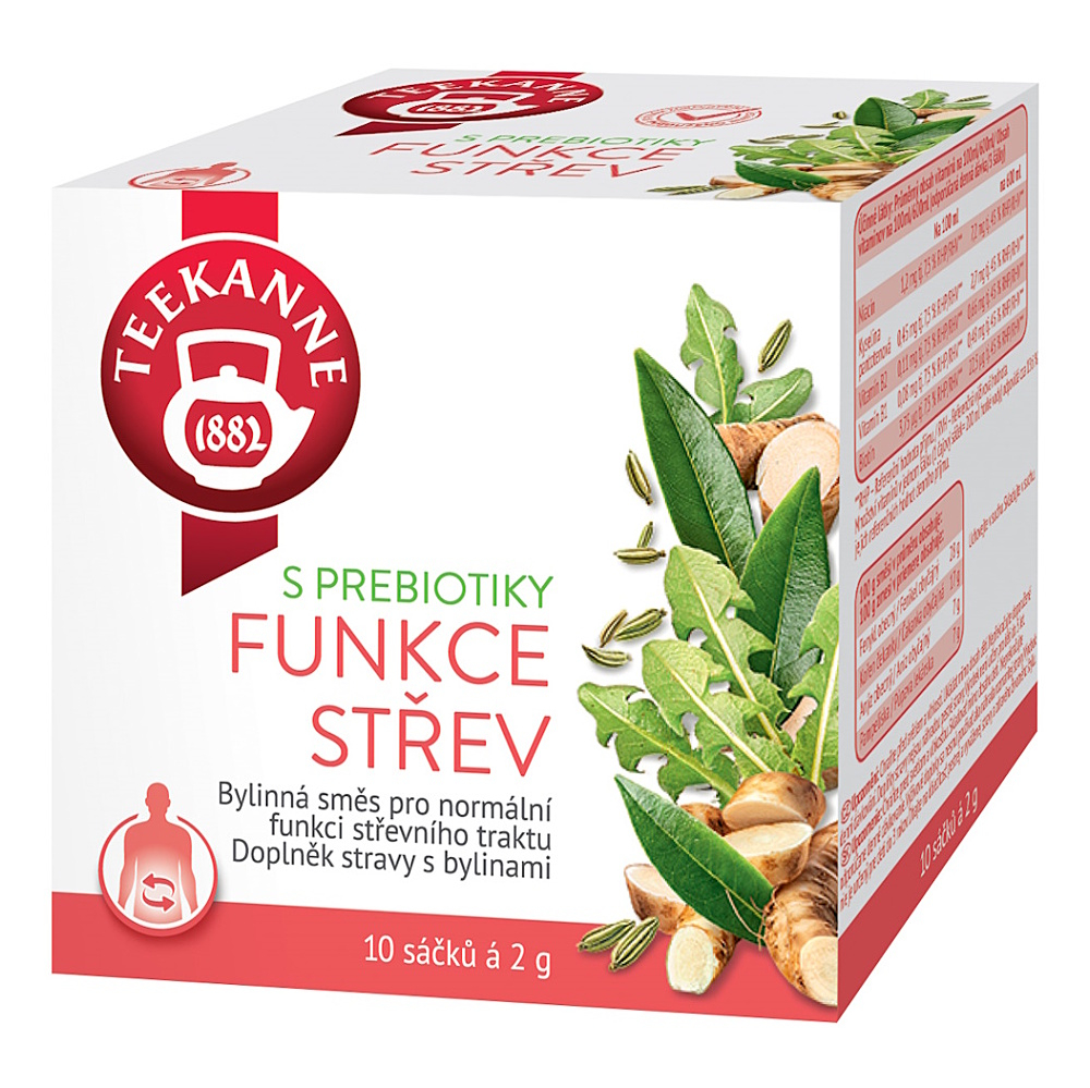 TEEKANNE Funkce střev s prebiotiky bylinný čaj 10 sáčků