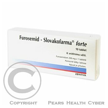 FUROSEMID - SLOVAKOFARMA FORTE  10X250MG Tablety