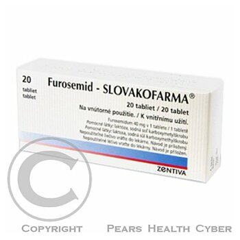 FUROSEMID - SLOVAKOFARMA FORTE  60X250MG Tablety