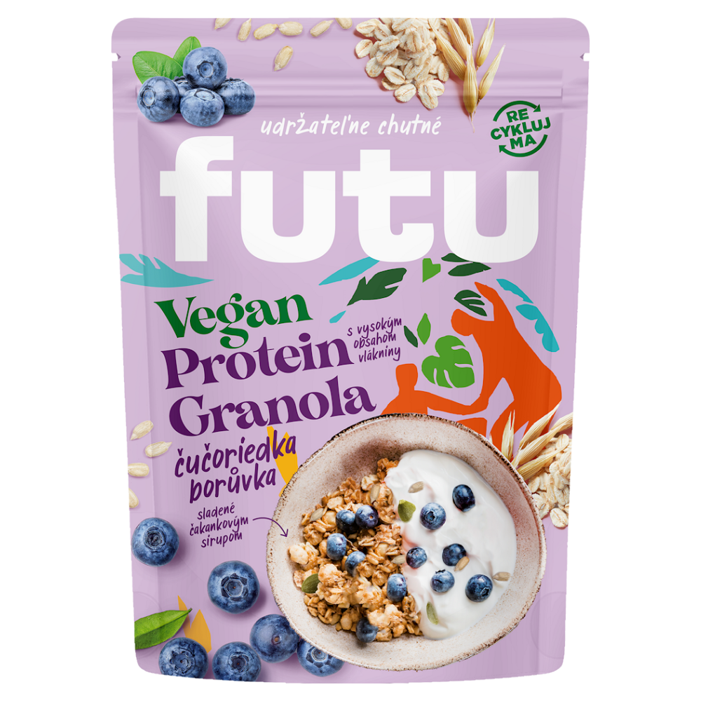 FUTU Proteinová granola s borůvkami vegan 350 g