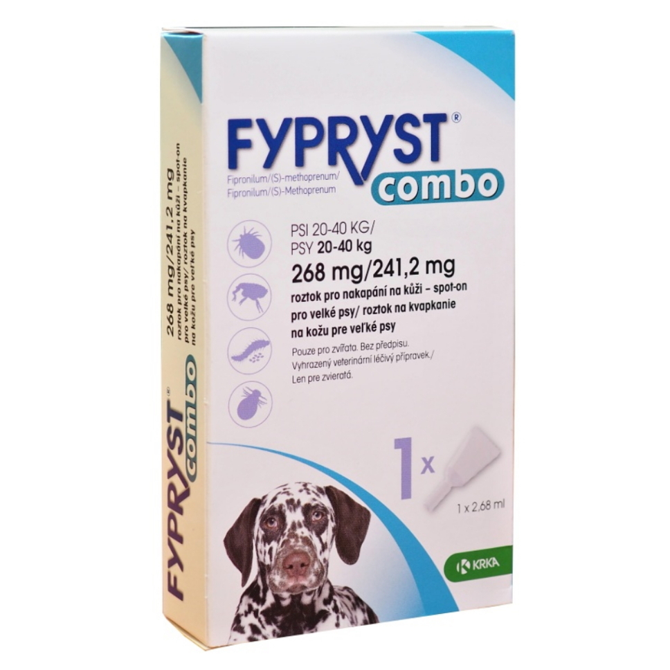 E-shop FYPRYST Combo Spot-on pro psy 268/241 mg 20-40 kg 2,68 ml 1 pipeta