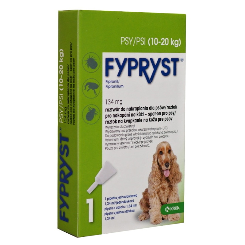 E-shop FYPRYST Spot-on pro psy 10-20 kg 1.34 ml 1 pipeta