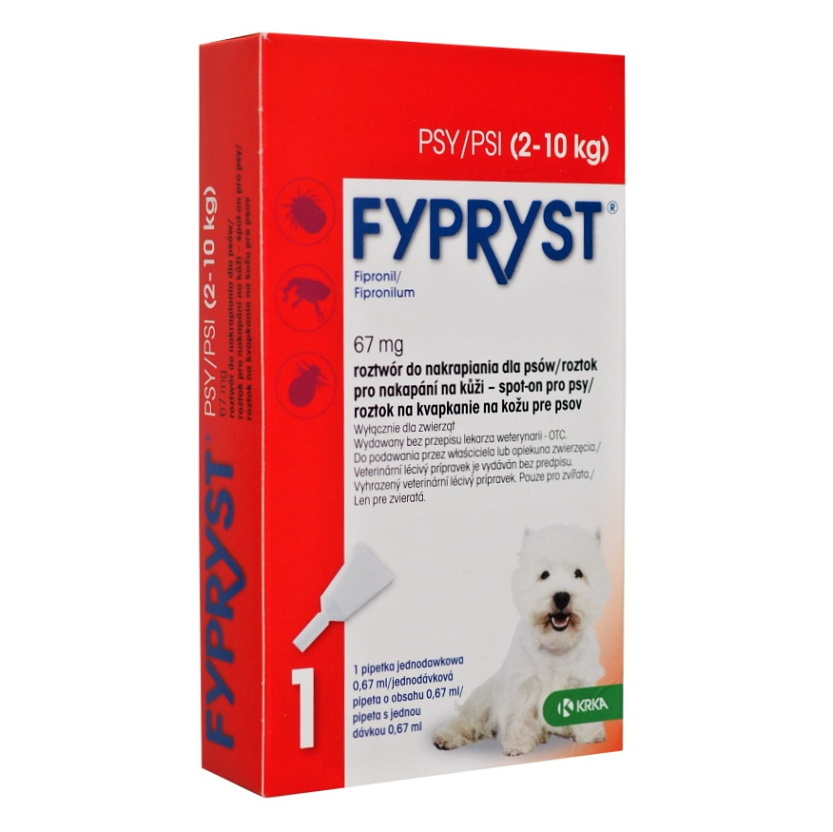 Levně FYPRYST Spot-on pro psy 2-10 kg 0.67 ml 1 pipeta