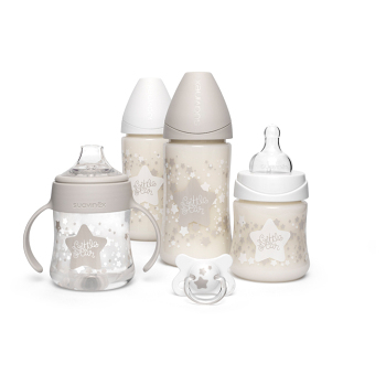 SUAVINEX Set Little Star bílý 5 ks (Kojenecké lahve)