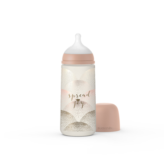E-shop SUAVINEX Joy kojenecká láhev L srdce od 6. měsíce 360 ml