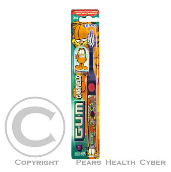 G.U.M Garfield dětský zubní kartáček s krytkou