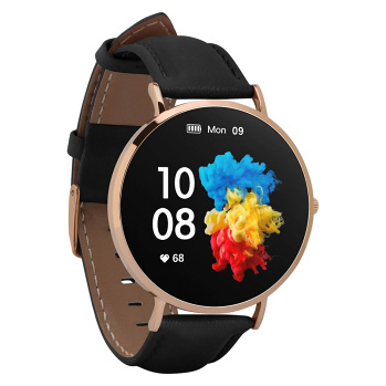 GARETT ELECTRONICS Smartwatch Verona zlatá černý řemínek chytré hodinky (Chytré hodinky)